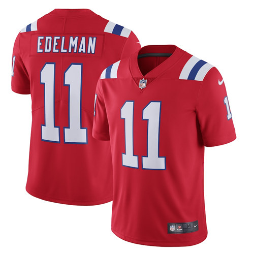 Men's New England Patriots #11 Julian Edelman Red 2020 Vapor Untouchable Limited Stitched NFL Jersey Men's New England Patriots #11 Julian Edelman Red 2020 Vapor Untouchable Limited Stitched NFL Jersey