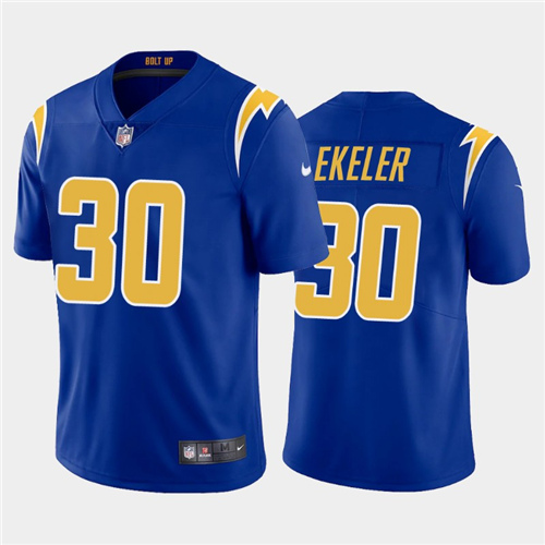 Men's Los Angeles Chargers #30 Austin Ekeler 2020 Royal Vapor Untouchable Limited Stitched Jersey Men's Los Angeles Chargers #30 Austin Ekeler 2020 Royal Vapor Untouchable Limited Stitched Jersey