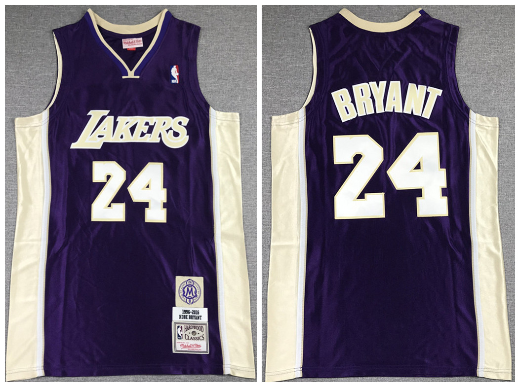 Men's Los Angeles Lakers #24 Kobe Bryant Purple Stitched Jersey Men's Los Angeles Lakers #24 Kobe Bryant Purple Stitched Jersey