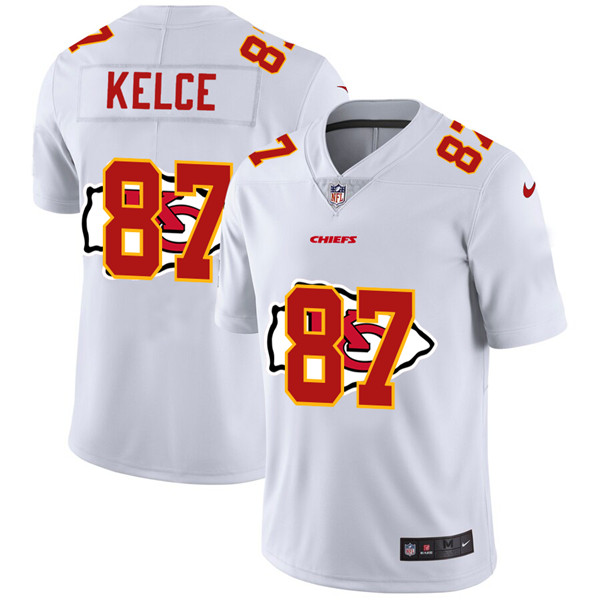 Men's Kansas City Chiefs #87 Travis Kelce White NFL Stitched Jersey Men's Kansas City Chiefs #87 Travis Kelce White NFL Stitched Jersey