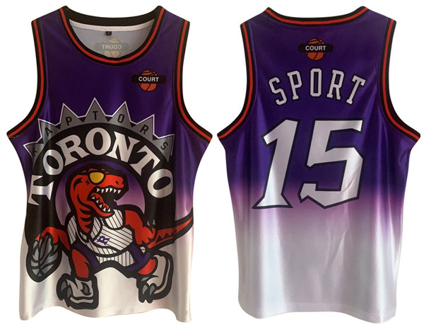 Men's Toronto Raptors #15 Vince Carter Purple/White Print Basketball Jersey Men's Toronto Raptors #15 Vince Carter Purple/White Print Basketball Jersey