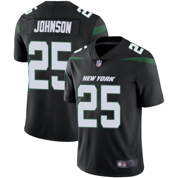 Men's New York Jets #25 Ty Johnson Black NFL Vapor Untouchable Limited Stitched Jersey Men's New York Jets #25 Ty Johnson Black NFL Vapor Untouchable Limited Stitched Jersey