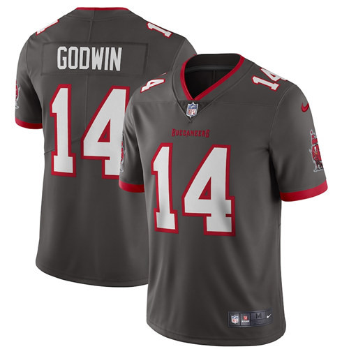 Men's Tampa Bay Buccaneers #14 Chris Godwin 2020 Grey Vapor Untouchable Limited Stitched NFL