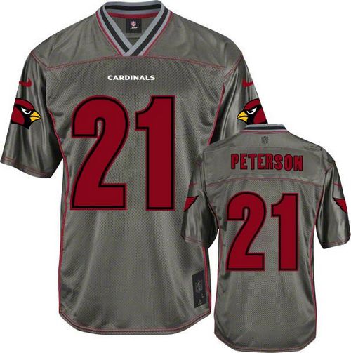 Nike Cardinals #21 Patrick Peterson Grey Men's Stitched NFL Elite Vapor Jersey Nike Cardinals #21 Patrick Peterson Grey Men's Stitched NFL Elite Vapor Jersey