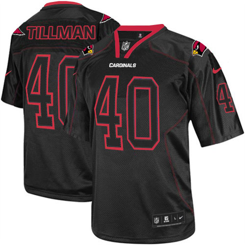 Nike Cardinals #40 Pat Tillman Lights Out Black Men's Stitched NFL Elite Jersey Nike Cardinals #40 Pat Tillman Lights Out Black Men's Stitched NFL Elite Jersey