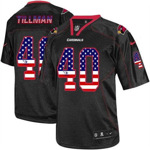 Nike Cardinals #40 Pat Tillman Black Men's Stitched NFL Elite USA Flag Fashion Jersey Nike Cardinals #40 Pat Tillman Black Men's Stitched NFL Elite USA Flag Fashion Jersey