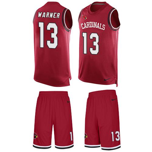 Nike Cardinals #13 Kurt Warner Red Team Color Men's Stitched NFL Limited Tank Top Suit Jersey Nike Cardinals #13 Kurt Warner Red Team Color Men's Stitched NFL Limited Tank Top Suit Jersey