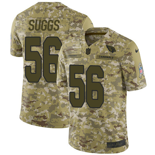 Nike Cardinals #56 Terrell Suggs Camo Men's Stitched NFL Limited 2018 Salute To Service Jersey Nike Cardinals #56 Terrell Suggs Camo Men's Stitched NFL Limited 2018 Salute To Service Jersey