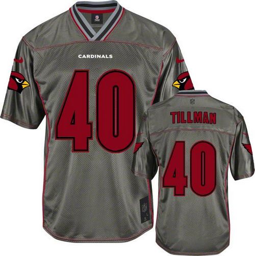 Nike Cardinals #40 Pat Tillman Grey Men's Stitched NFL Elite Vapor Jersey Nike Cardinals #40 Pat Tillman Grey Men's Stitched NFL Elite Vapor Jersey