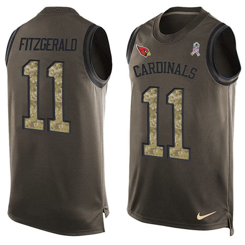 Nike Cardinals #11 Larry Fitzgerald Green Men's Stitched NFL Limited Salute To Service Tank Top Jersey Nike Cardinals #11 Larry Fitzgerald Green Men's Stitched NFL Limited Salute To Service Tank Top Jersey