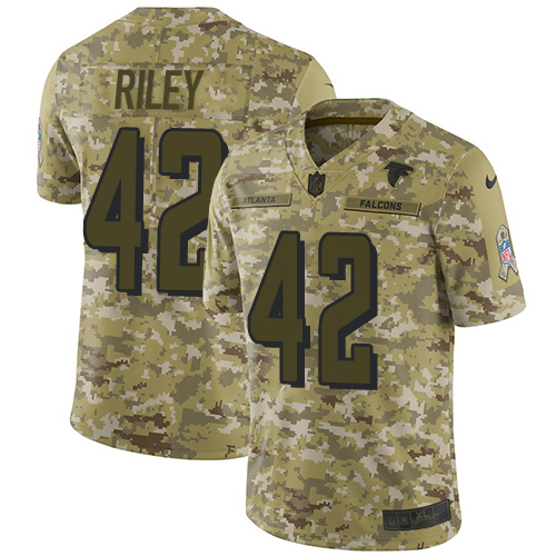 Nike Falcons #42 Duke Riley Camo Men's Stitched NFL Limited 2018 Salute To Service Jersey Nike Falcons #42 Duke Riley Camo Men's Stitched NFL Limited 2018 Salute To Service Jersey