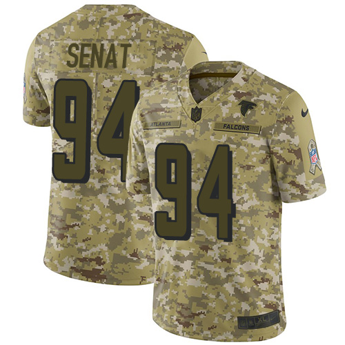 Nike Falcons #94 Deadrin Senat Camo Men's Stitched NFL Limited 2018 Salute To Service Jersey Nike Falcons #94 Deadrin Senat Camo Men's Stitched NFL Limited 2018 Salute To Service Jersey