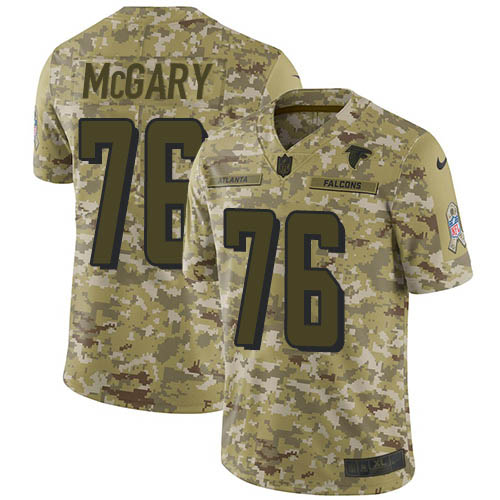 Nike Falcons #76 Kaleb McGary Camo Men's Stitched NFL Limited 2018 Salute To Service Jersey Nike Falcons #76 Kaleb McGary Camo Men's Stitched NFL Limited 2018 Salute To Service Jersey