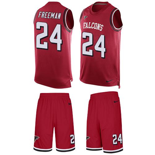Nike Falcons #24 Devonta Freeman Red Team Color Men's Stitched NFL Limited Tank Top Suit Jersey Nike Falcons #24 Devonta Freeman Red Team Color Men's Stitched NFL Limited Tank Top Suit Jersey