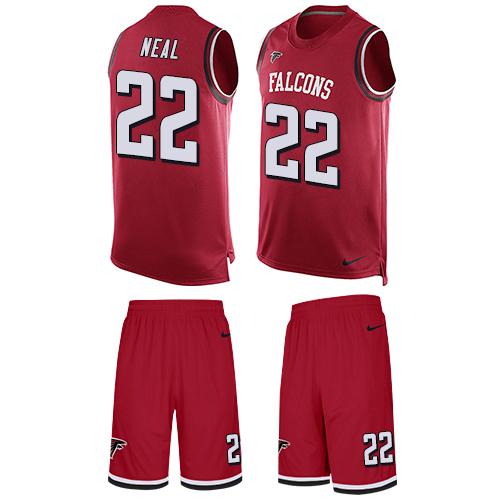 Nike Falcons #22 Keanu Neal Red Team Color Men's Stitched NFL Limited Tank Top Suit Jersey Nike Falcons #22 Keanu Neal Red Team Color Men's Stitched NFL Limited Tank Top Suit Jersey