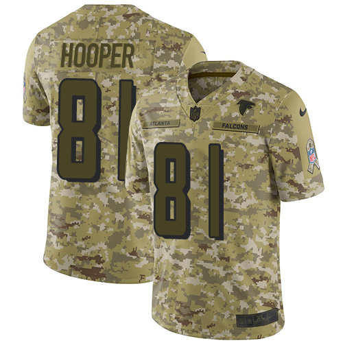 Nike Falcons #81 Austin Hooper Camo Men's Stitched NFL Limited 2018 Salute To Service Jersey Nike Falcons #81 Austin Hooper Camo Men's Stitched NFL Limited 2018 Salute To Service Jersey