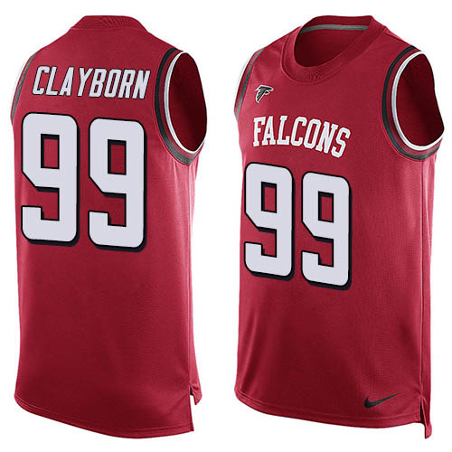 Nike Falcons #99 Adrian Clayborn Red Team Color Men's Stitched NFL Limited Tank Top Jersey Nike Falcons #99 Adrian Clayborn Red Team Color Men's Stitched NFL Limited Tank Top Jersey