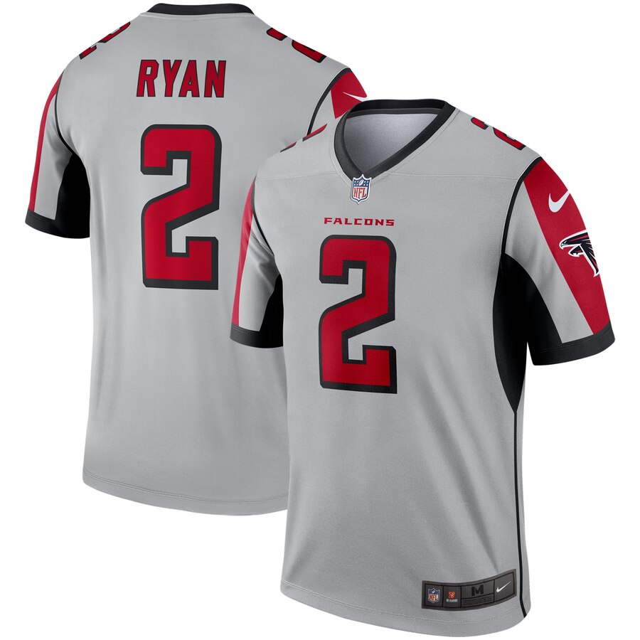 Atlanta Falcons #2 Matt Ryan Nike Inverted Legend Jersey Silver Atlanta Falcons #2 Matt Ryan Nike Inverted Legend Jersey Silver