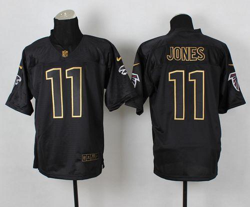Nike Falcons #11 Julio Jones Black Gold No. Fashion Men's Stitched NFL Elite Jersey Nike Falcons #11 Julio Jones Black Gold No. Fashion Men's Stitched NFL Elite Jersey