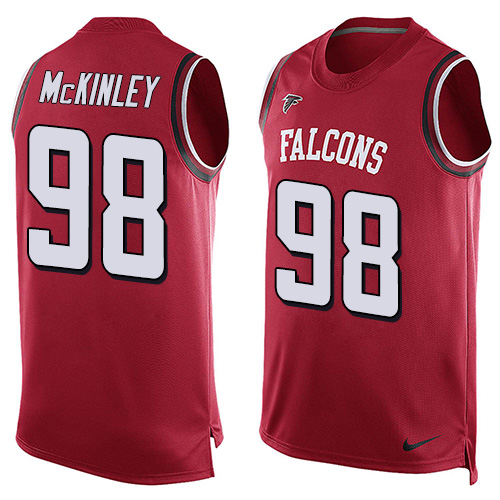 Nike Falcons #98 Takkarist McKinley Red Team Color Men's Stitched NFL Limited Tank Top Jersey Nike Falcons #98 Takkarist McKinley Red Team Color Men's Stitched NFL Limited Tank Top Jersey
