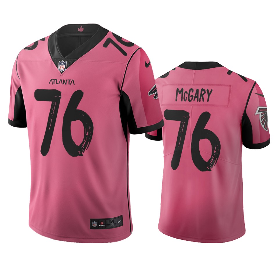 Atlanta Falcons #76 Kaleb Mcgary Pink Vapor Limited City Edition NFL Jersey Atlanta Falcons #76 Kaleb Mcgary Pink Vapor Limited City Edition NFL Jersey