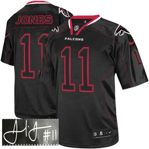 Nike Falcons #11 Julio Jones Lights Out Black Men's Stitched NFL Elite Autographed Jersey Nike Falcons #11 Julio Jones Lights Out Black Men's Stitched NFL Elite Autographed Jersey