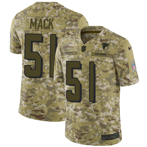 Nike Falcons #51 Alex Mack Camo Men's Stitched NFL Limited 2018 Salute To Service Jersey Nike Falcons #51 Alex Mack Camo Men's Stitched NFL Limited 2018 Salute To Service Jersey