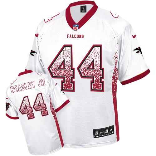 Nike Falcons #44 Vic Beasley Jr White Men's Stitched NFL Elite Drift Fashion Jersey Nike Falcons #44 Vic Beasley Jr White Men's Stitched NFL Elite Drift Fashion Jersey