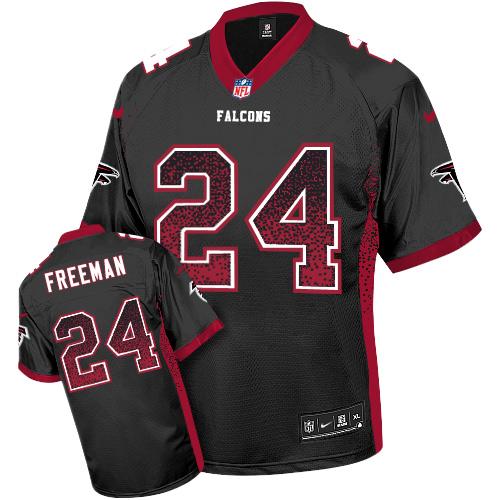 Nike Falcons #24 Devonta Freeman Black Alternate Men's Stitched NFL Elite Drift Fashion Jersey Nike Falcons #24 Devonta Freeman Black Alternate Men's Stitched NFL Elite Drift Fashion Jersey