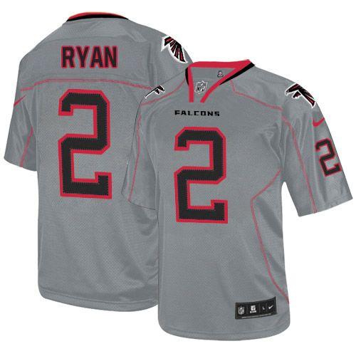 Nike Falcons #2 Matt Ryan Lights Out Grey Men's Stitched NFL Elite Jersey Nike Falcons #2 Matt Ryan Lights Out Grey Men's Stitched NFL Elite Jersey