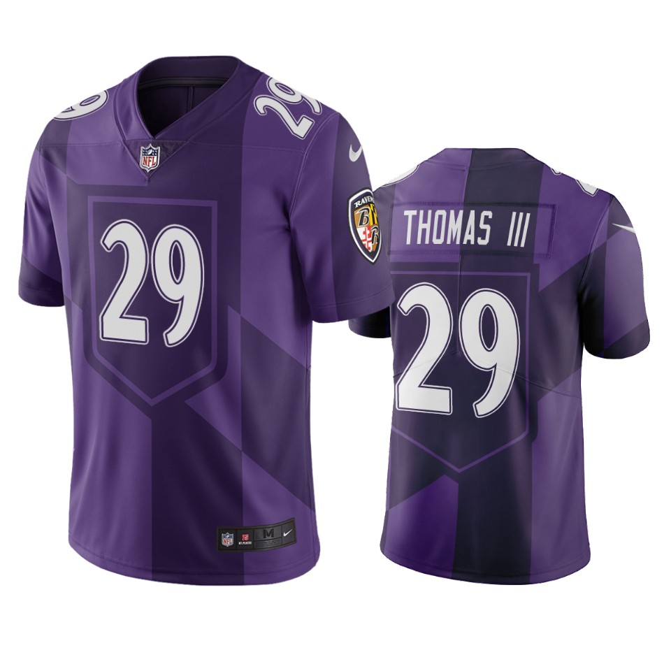 Baltimore Ravens #29 Earl Thomas III Purple Vapor Limited City Edition NFL Jersey Baltimore Ravens #29 Earl Thomas III Purple Vapor Limited City Edition NFL Jersey