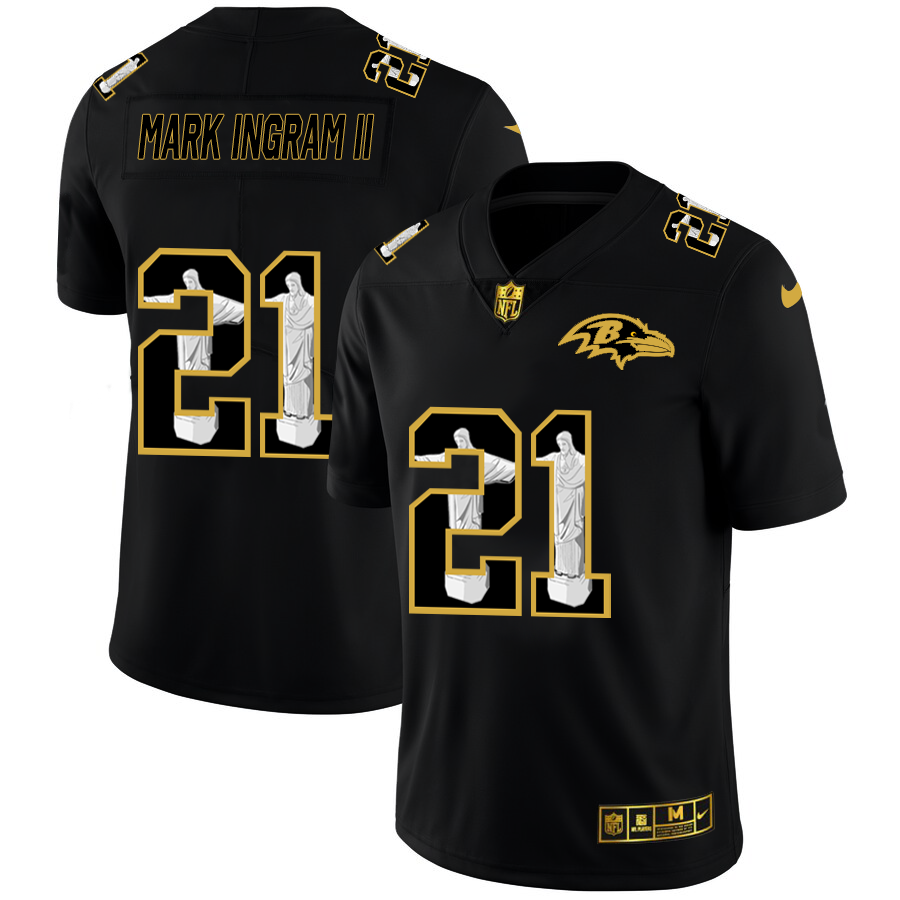 Baltimore Ravens #21 Mark Ingram II Men's Nike Carbon Black Vapor Cristo Redentor Limited NFL Jersey Baltimore Ravens #21 Mark Ingram II Men's Nike Carbon Black Vapor Cristo Redentor Limited NFL Jersey