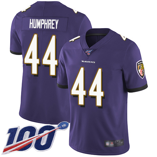 Nike Ravens #44 Marlon Humphrey Purple Team Color Men's Stitched NFL 100th Season Vapor Limited Jersey Nike Ravens #44 Marlon Humphrey Purple Team Color Men's Stitched NFL 100th Season Vapor Limited Jersey