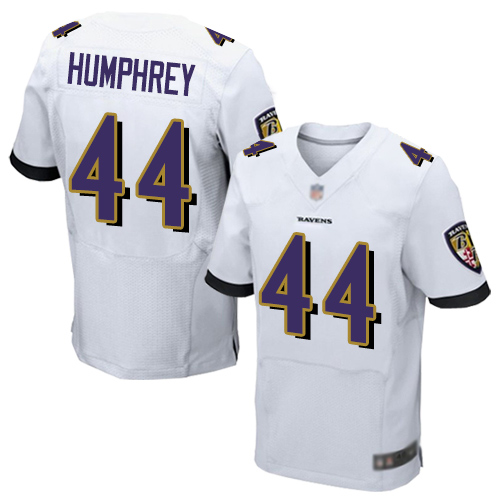 Nike Ravens #44 Marlon Humphrey White Men's Stitched NFL New Elite Jersey Nike Ravens #44 Marlon Humphrey White Men's Stitched NFL New Elite Jersey