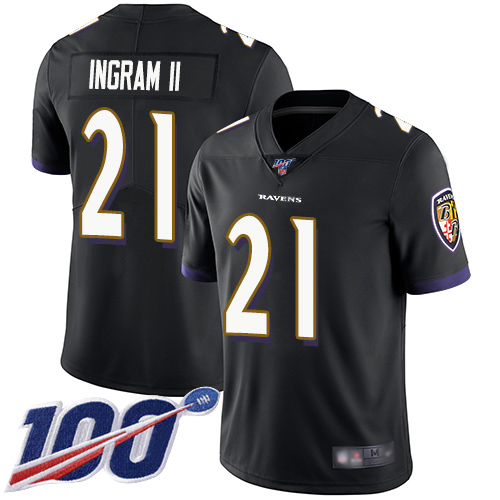 Nike Ravens #21 Mark Ingram II Black Alternate Men's Stitched NFL 100th Season Vapor Limited Jersey Nike Ravens #21 Mark Ingram II Black Alternate Men's Stitched NFL 100th Season Vapor Limited Jersey