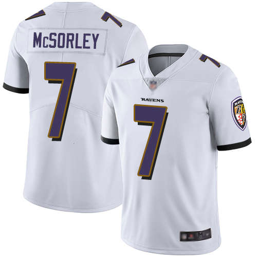 Nike Ravens #7 Trace McSorley White Men's Stitched NFL Vapor Untouchable Limited Jersey Nike Ravens #7 Trace McSorley White Men's Stitched NFL Vapor Untouchable Limited Jersey