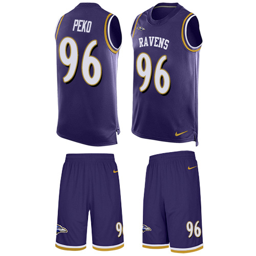 Nike Ravens #96 Domata Peko Sr Purple Team Color Men's Stitched NFL Limited Tank Top Suit Jersey Nike Ravens #96 Domata Peko Sr Purple Team Color Men's Stitched NFL Limited Tank Top Suit Jersey