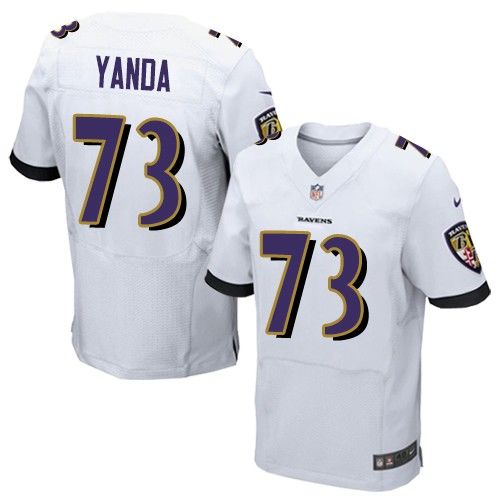 Nike Ravens #73 Marshal Yanda White Men's Stitched NFL New Elite Jersey Nike Ravens #73 Marshal Yanda White Men's Stitched NFL New Elite Jersey