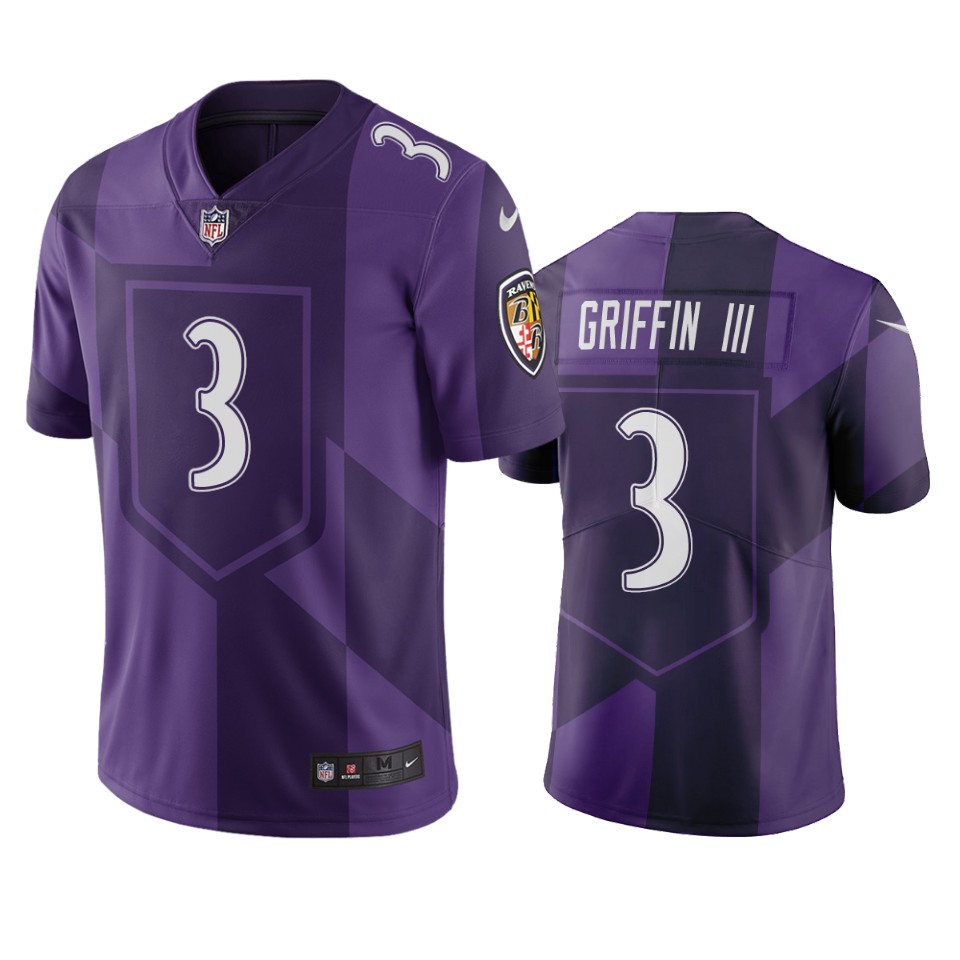 Baltimore Ravens #3 Robert Griffin III Purple Vapor Limited City Edition NFL Jersey Baltimore Ravens #3 Robert Griffin III Purple Vapor Limited City Edition NFL Jersey