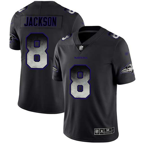 Nike Ravens #8 Lamar Jackson Black Men's Stitched NFL Vapor Untouchable Limited Smoke Fashion Jersey Nike Ravens #8 Lamar Jackson Black Men's Stitched NFL Vapor Untouchable Limited Smoke Fashion Jersey