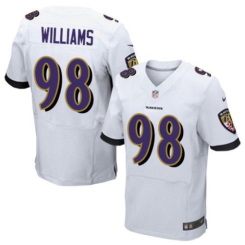 Nike Ravens #98 Brandon Williams White Men's Stitched NFL New Elite Jersey