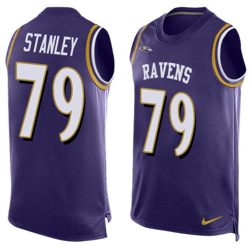Nike Ravens #79 Ronnie Stanley Purple Team Color Men's Stitched NFL Limited Tank Top Jersey Nike Ravens #79 Ronnie Stanley Purple Team Color Men's Stitched NFL Limited Tank Top Jersey