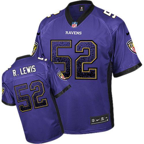 Nike Ravens #52 Ray Lewis Purple Team Color Men's Stitched NFL Elite Drift Fashion Jersey Nike Ravens #52 Ray Lewis Purple Team Color Men's Stitched NFL Elite Drift Fashion Jersey