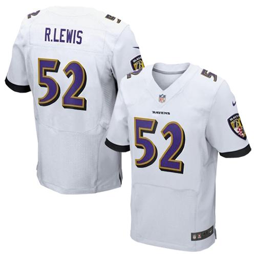 Nike Ravens #52 Ray Lewis White Men's Stitched NFL New Elite Jersey Nike Ravens #52 Ray Lewis White Men's Stitched NFL New Elite Jersey
