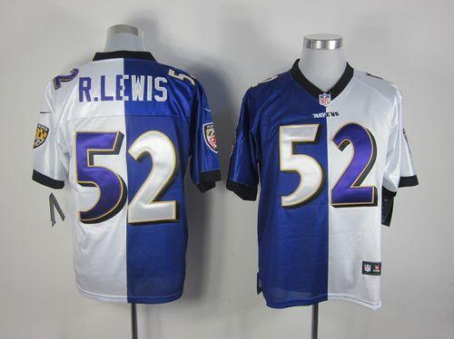 Nike Ravens #52 Ray Lewis Purple/White Men's Stitched NFL Elite Split Jersey Nike Ravens #52 Ray Lewis Purple/White Men's Stitched NFL Elite Split Jersey