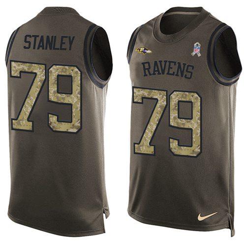 Nike Ravens #79 Ronnie Stanley Green Men's Stitched NFL Limited Salute To Service Tank Top Jersey Nike Ravens #79 Ronnie Stanley Green Men's Stitched NFL Limited Salute To Service Tank Top Jersey