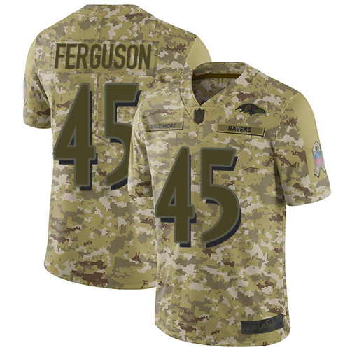 Nike Ravens #45 Jaylon Ferguson Camo Men's Stitched NFL Limited 2018 Salute To Service Jersey Nike Ravens #45 Jaylon Ferguson Camo Men's Stitched NFL Limited 2018 Salute To Service Jersey