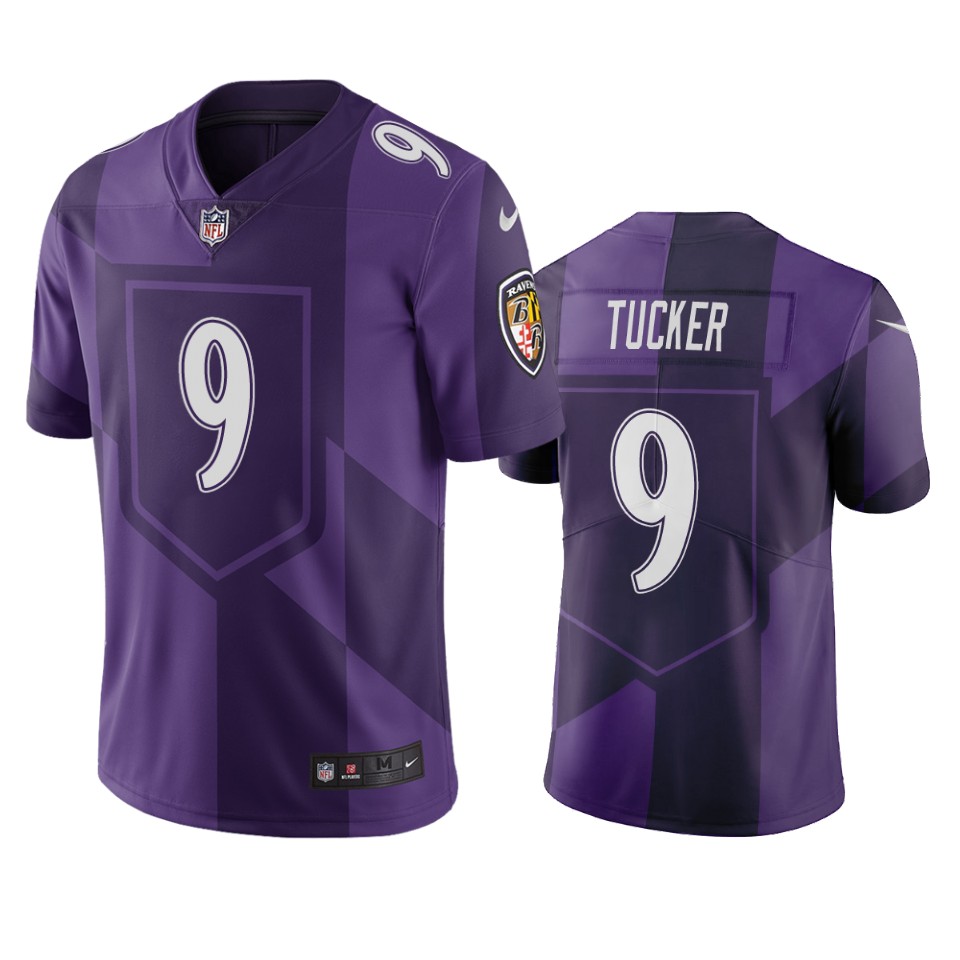 Baltimore Ravens #9 Justin Tucker Purple Vapor Limited City Edition NFL Jersey Baltimore Ravens #9 Justin Tucker Purple Vapor Limited City Edition NFL Jersey