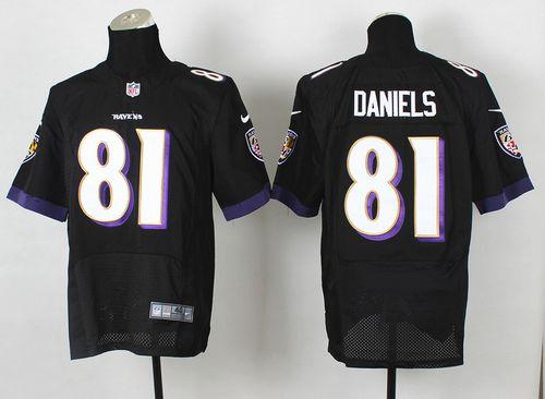 Nike Ravens #81 Owen Daniels Black Alternate Men's Stitched NFL New Elite Jersey Nike Ravens #81 Owen Daniels Black Alternate Men's Stitched NFL New Elite Jersey