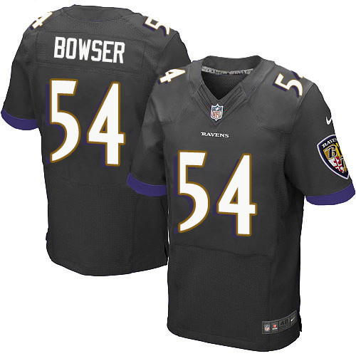 Nike Ravens #54 Tyus Bowser Black Alternate Men's Stitched NFL New Elite Jersey Nike Ravens #54 Tyus Bowser Black Alternate Men's Stitched NFL New Elite Jersey